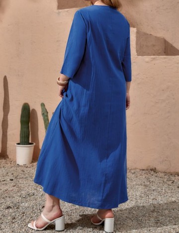 Rochie maxi Shein Curve+, albastru