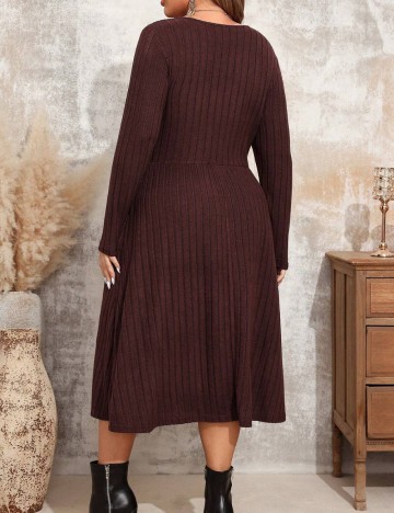 Rochie midi Shein Curve+, maro