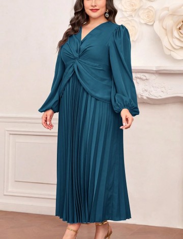 Rochie maxi Shein Curve+, albastru