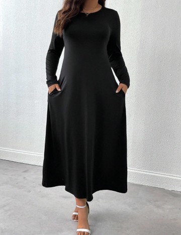 Rochie maxi Shein Curve+, negru