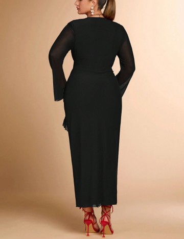 Rochie maxi Shein Curve+, negru