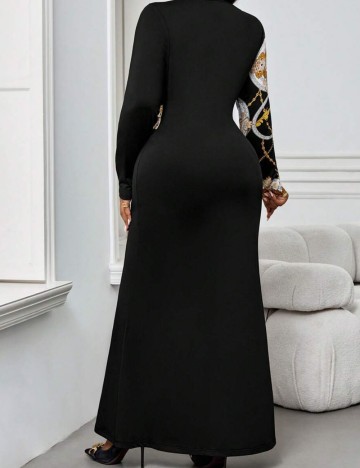 Rochie maxi Shein Curve+, mix culori