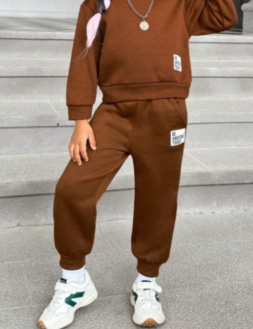 Pantaloni de trening Shein, maro