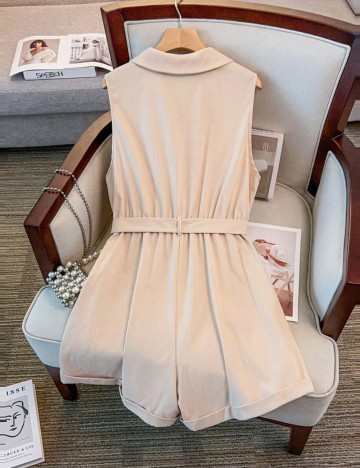 Salopetă Shein Curve+, bej