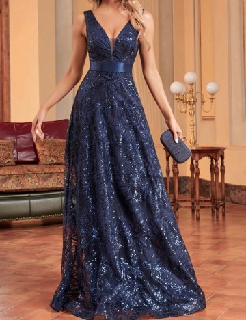 Rochie de ocazie Shein, bleumarin