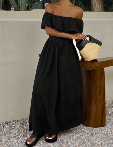 Rochie maxi Shein DAZY, negru