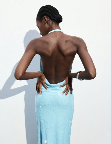 Rochie maxi Shein MAIJA, albastru