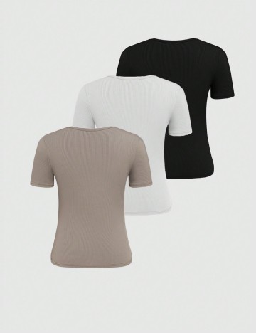 Set Tricouri Shein, mix culori