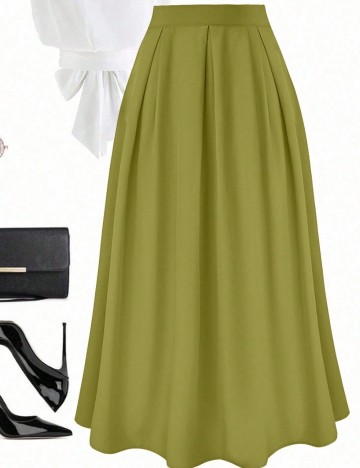 Fustă midi Shein, verde