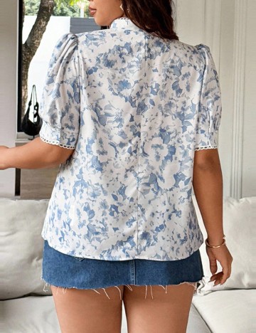 Cămașă cu mânecă scurtă Shein Curve+, mix culori