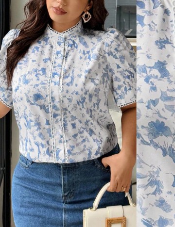 Cămașă cu mânecă scurtă Shein Curve+, mix culori