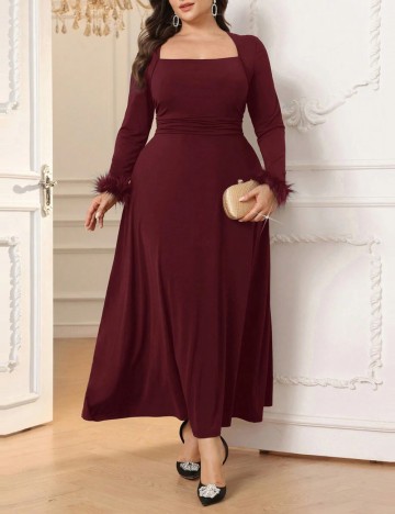 Rochie midi Shein, vișiniu