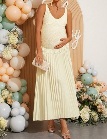 Rochie maxi Shein, crem