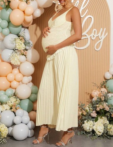 Rochie maxi Shein, crem