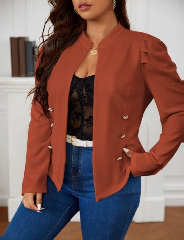 Cardigan Shein Curve+, cărămiziu