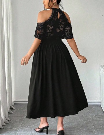 Rochie maxi Shein Curve+, negru