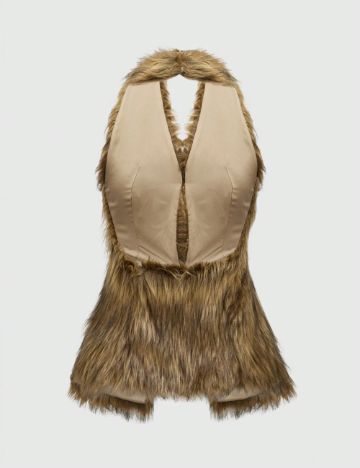 Vestă de blană Shein, mix culori