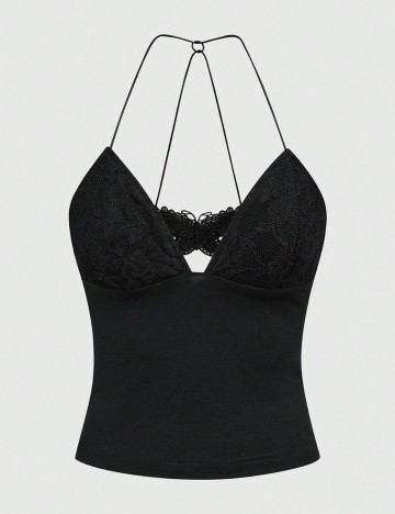 Top Shein Romwe, negru