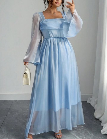 Rochie maxi Shein Curve+, albastru