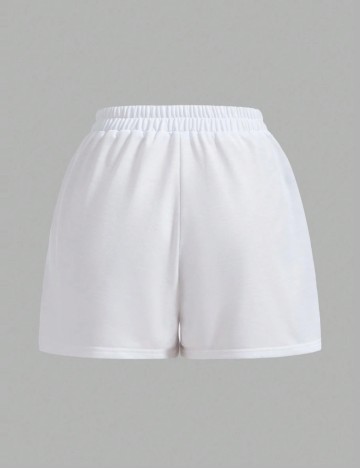 Pantaloni scurți Shein Romwe, alb