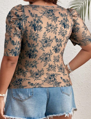 Tricou Shein Curve+, maro