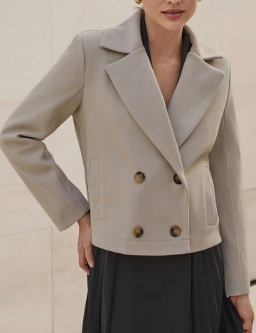 Palton scurt Shein, bej