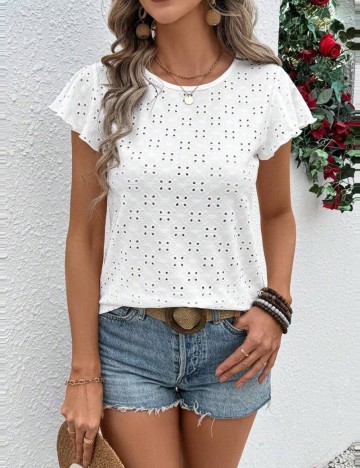 Tricou Shein Curve+, alb