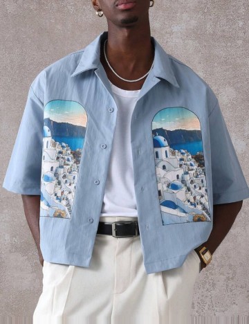 Cămașă cu mânecă scurtă Shein SUMWON, mix culori