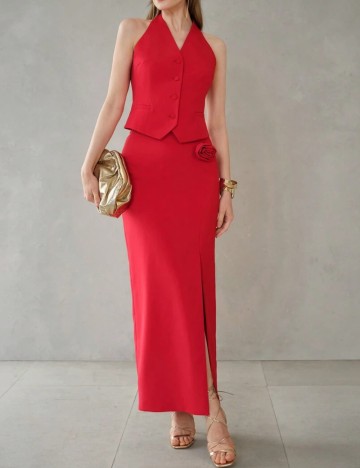 Vestă Shein MOTF, roșu