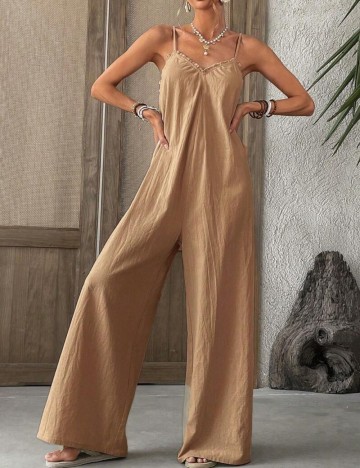 Salopetă lungă Shein, maro