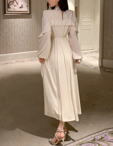 Rochie maxi Shein, crem