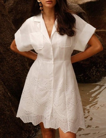 Rochie mini Shein Anewsta, alb