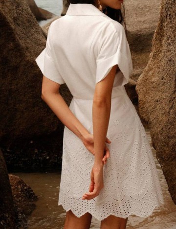 Rochie mini Shein Anewsta, alb