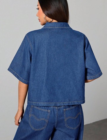 Jachetă Shein, albastru