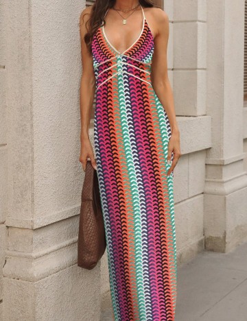 Rochie maxi Shein, mix culori