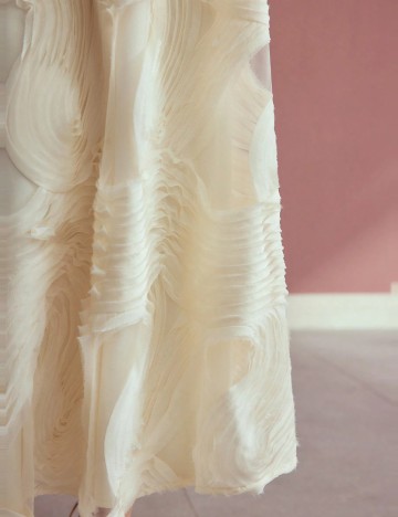 Fustă midi Shein MOTF, crem