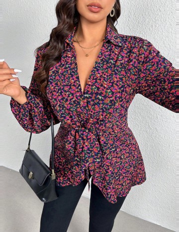 Cămașă Shein Curve+, mix culori