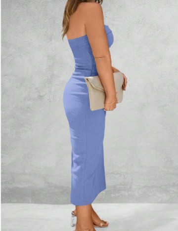 Rochie maxi Shein Curve+, albastru