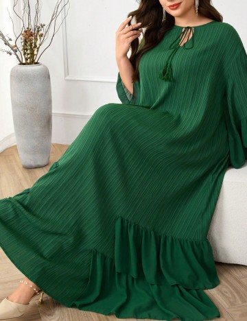 Rochie maxi Shein Curve+, verde