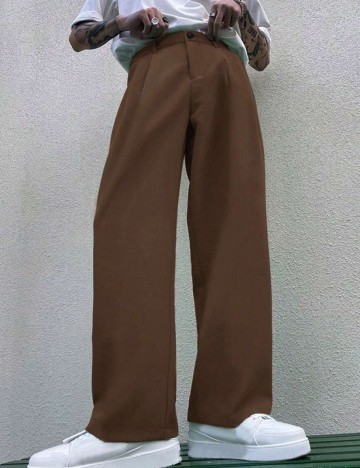 Pantaloni Shein MANFINITY, maro