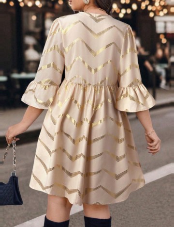 Rochie mini Shein Curve+, bej