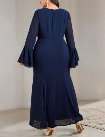 Rochie maxi Shein Curve+, albastru