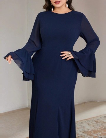 Rochie maxi Shein Curve+, albastru