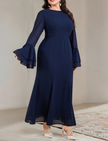 Rochie maxi Shein Curve+, albastru