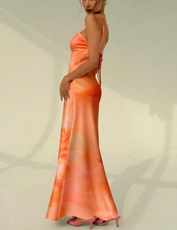 Rochie maxi Shein, portocaliu