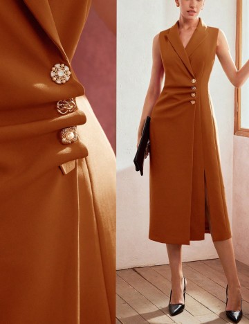 Rochie midi Shein MOTF, maro