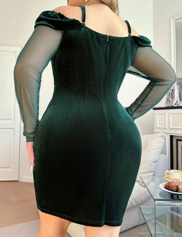 Rochie mini Shein Curve+, verde