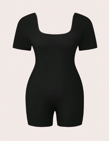 Salopetă scurtă Shein Curve+, negru