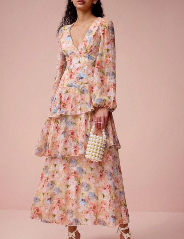 Rochie maxi Shein, mix culori