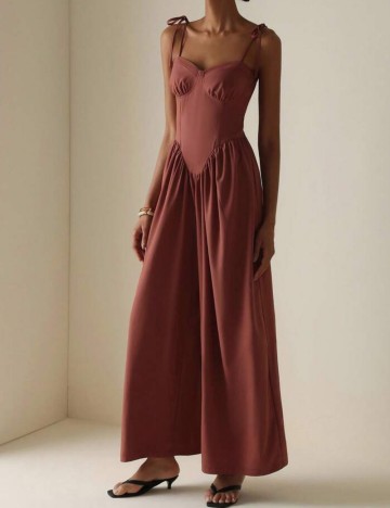 Salopetă lungă Shein, cărămiziu